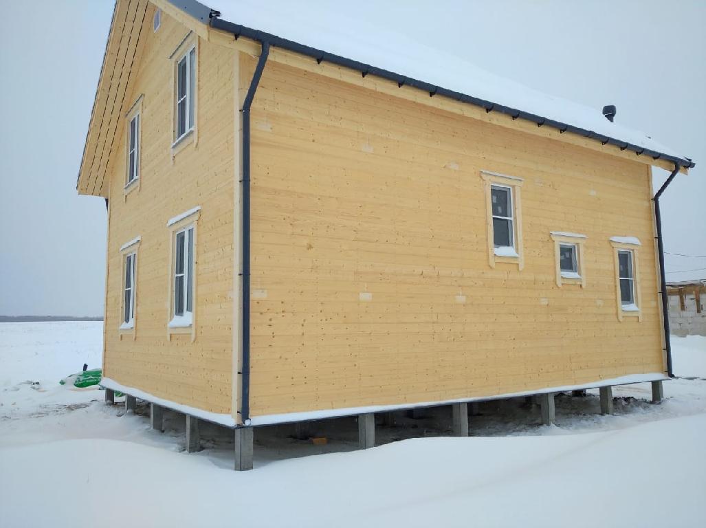 Фото со стройки дома - Удача 2 размером - 6м х 8м строится - с. Большая Брембола