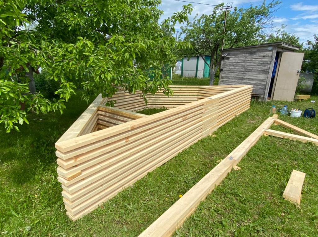 Фото со стройки дома - Волжанин 2 размером - 6м х 7м строится - СНТ Русь